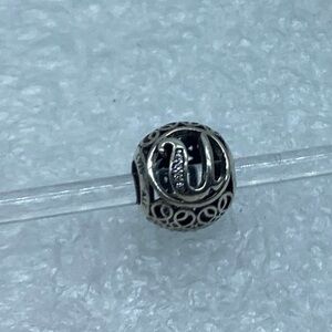 Pandora, Openwork Letter “U”  S925Ale Charm 791845CZ A47-8